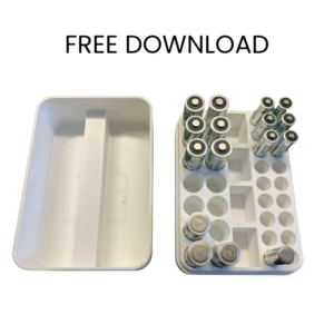 3D Printed Rechargeable Batteries Storage Box - AA, AAA & 9v