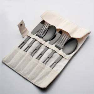 6pcs Black Stainless Steel Cutlery Set 4