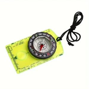 Yellow Survival Gear and Equipment Compass Navigation - 1pc Waterproof Acrylic Compass with Map Scale