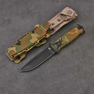 Gerber Camo Tactical Survival Knife – Folding Military Pocket Knife for Camping, Hunting, Bushcraft & Everyday Carry (EDC)