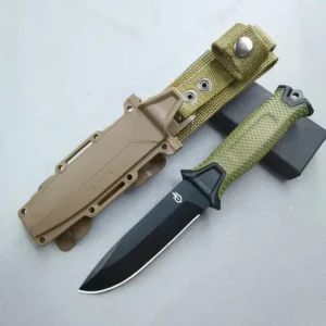 Gerber Army Green Tactical Survival Knife – Military-Grade Folding Pocket Knife for Camping, Hunting, Bushcraft & EDC