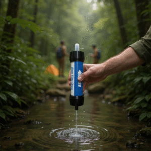 Mini ABS Water Filter Straw – Portable Personal Water Purifier (Multi‑Color, No Magnesium Rod), Ideal for Camping, Hiking, Travel & Emergencies