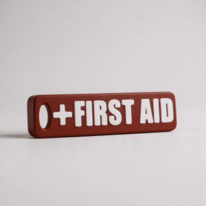 PREP READY 3D‑Printed First Aid Bag Tag – Emergency Tag for Backpacks & Kits