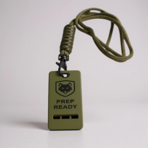 PREP READY 3D‑Printed Survival Whistle – Loud Emergency Safety Whistle, Compact, Waterproof & Keychain