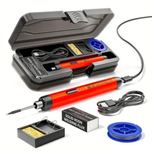 Temperature Adjustable Soldering Iron 3-Speed Dual-Use Soldering Iron - USB Or Battery, Temperature Adjustable, Soldering Iron Holder, Storage Box