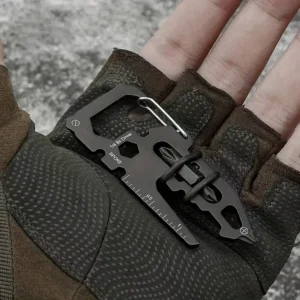 Credit‑Card Multi‑Tool | Keychain Accessory with Bottle Opener, Snowflake Wrench, Ruler & Quick‑Repair Functions