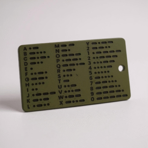 PREP READY 3D-Printed Morse Code Wallet Cheat Sheet - Credit Card Size